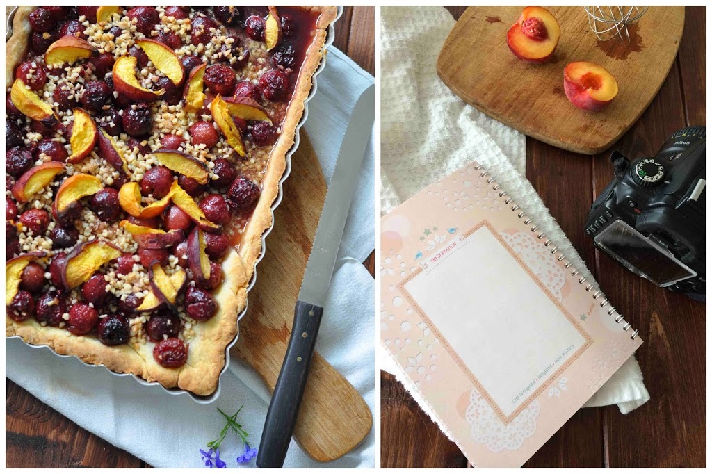 Backen Baking Pie Cherries Peach Foodphotography