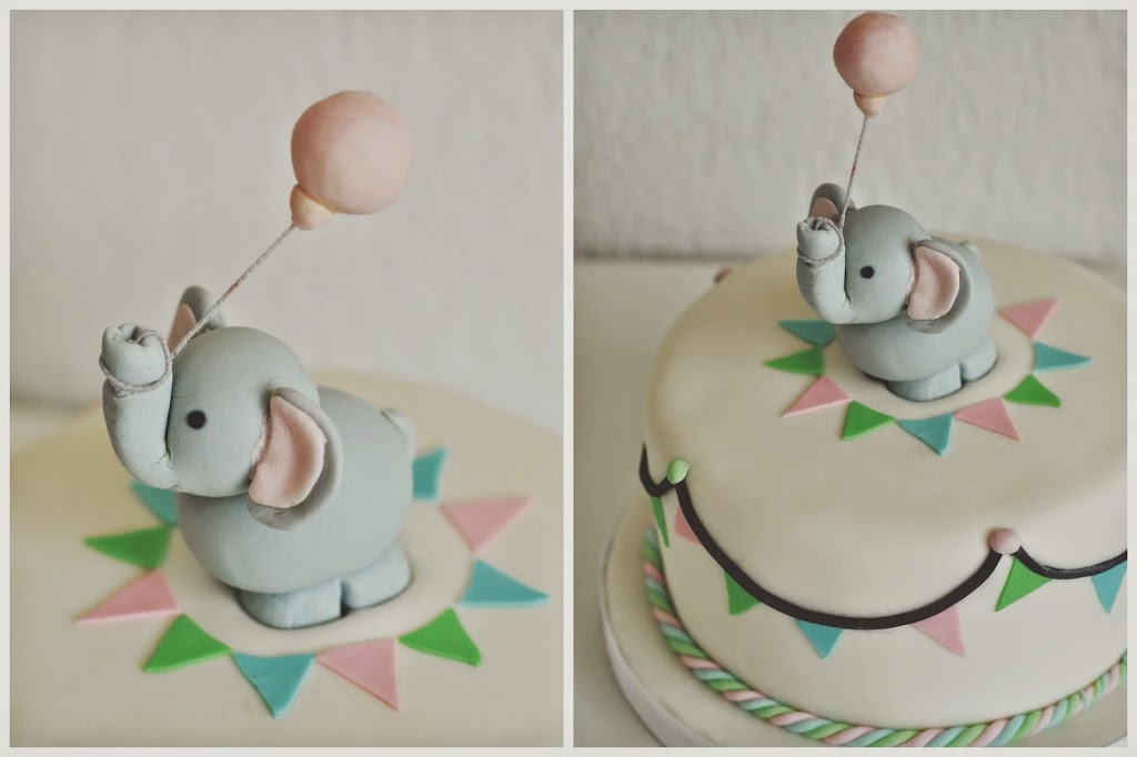 Elefanten Geburtstagkuchen Kindergeburtstag Fondant Zuckerpaste Sugarpaste Figure Modelling Torten dekorieren Kinder Children
